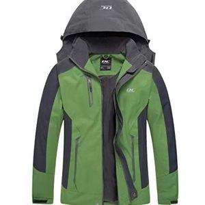 NWT DC Mens Hooded Waterproof Jacket Lightweight Rain Jacket Size L